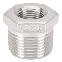 Bushing Hex 3/4in x 3/8in SS