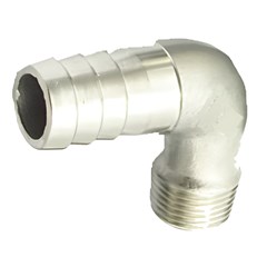 Hose Barb Elbow 90deg SS 1/2in Male NPT to 3/4in Barb