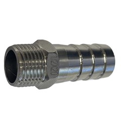 Hose Barb SS 1/2in Male NPT to 3/4in Barb