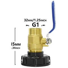 IBC Tank Adaptor 1in Valve 