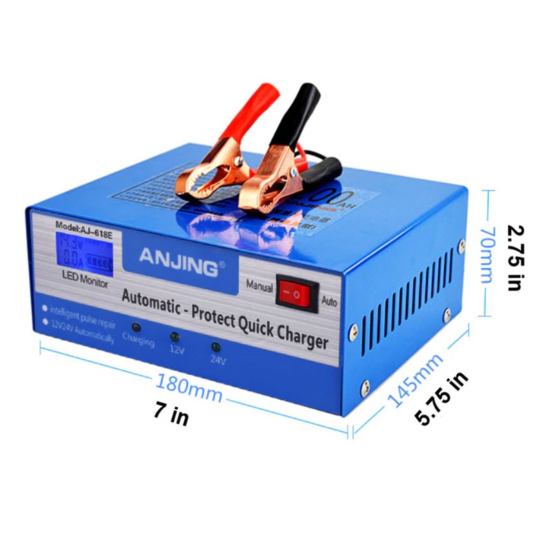 12V 10A 7 stage Connect & Forget Automatic Smart Battery Charger